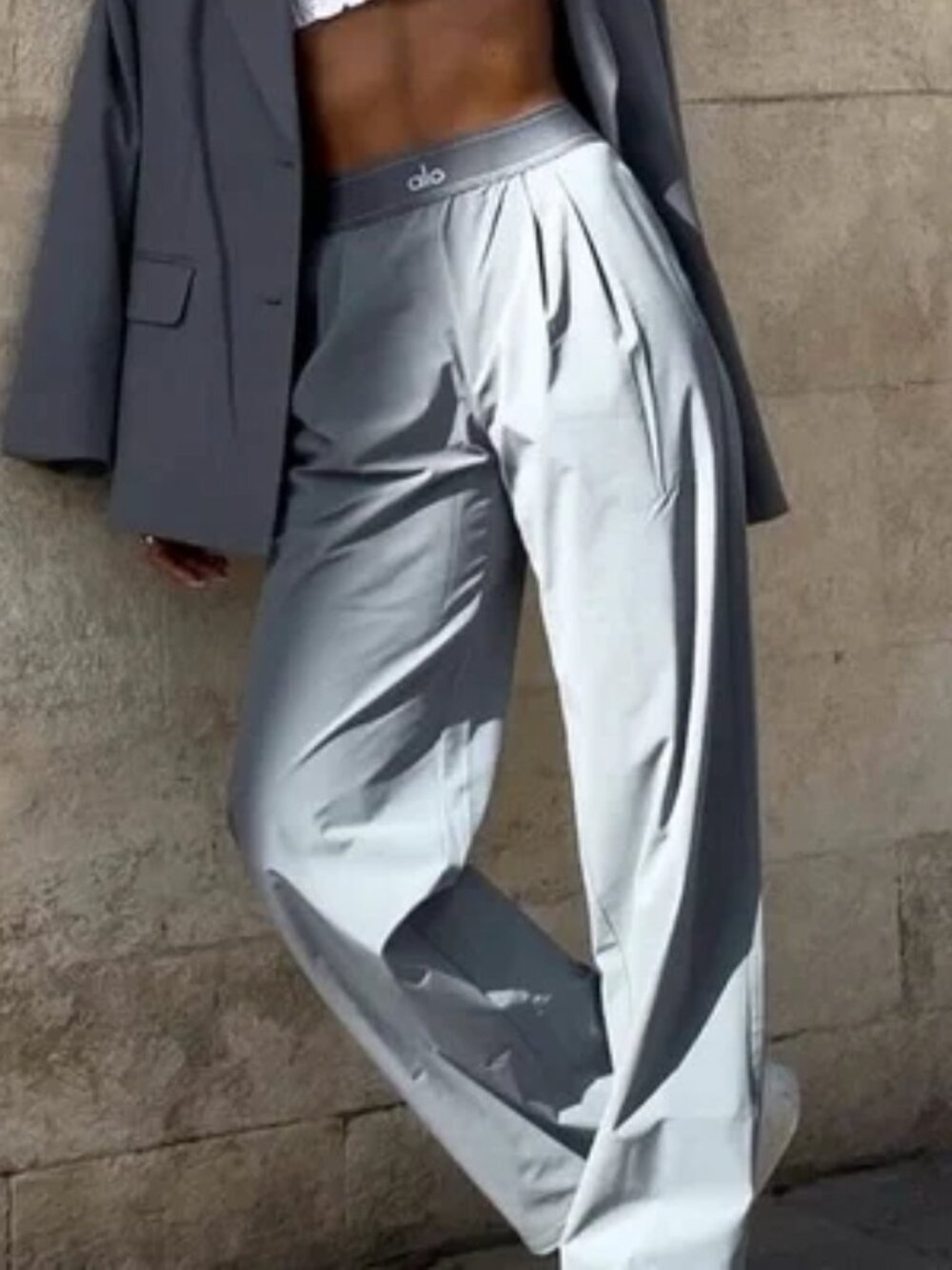 Alo Yoga Steel Gray Trouser XXS XS (Regular)๐ป - Picture 2 of 7